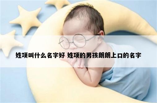姓项叫什么名字好 姓项的男孩朗朗上口的名字